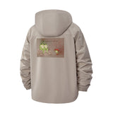 Frog Artwork Unisex Full-Zip Printed Waterproof Hooded Windbreaker