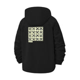 Geometric Pattern Unisex Full-Zip Printed Waterproof Hooded Windbreaker