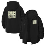 Geometric Pattern Unisex Full-Zip Printed Waterproof Hooded Windbreaker