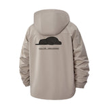 Bear Motif Unisex Full-Zip Printed Waterproof Hooded Windbreaker