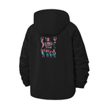 Dancing Figures Unisex Full-Zip Printed Waterproof Hooded Windbreaker