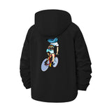 Cycling Illustration Unisex Full-Zip Printed Waterproof Hooded Windbreaker