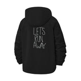 Let's Run Away Unisex Full-Zip Printed Waterproof Hooded Windbreaker