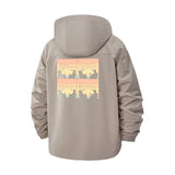 Cat Meme Comic Unisex Full-Zip Printed Waterproof Hooded Windbreaker