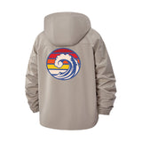 Surf Wave Unisex Full-Zip Printed Waterproof Hooded Windbreaker