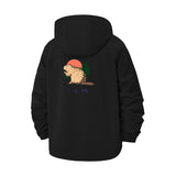 Beaver Nature Sunset Unisex Full-Zip Printed Waterproof Hooded Windbreaker