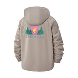 Hiking Adventure Unisex Full-Zip Printed Waterproof Hooded Windbreaker