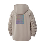 Geometric Pattern Unisex Full-Zip Printed Waterproof Hooded Windbreaker