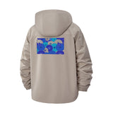 Botanical Shells Unisex Full-Zip Printed Waterproof Hooded Windbreaker