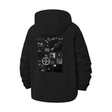 Retro Film Reel Unisex Full-Zip Printed Waterproof Hooded Windbreaker