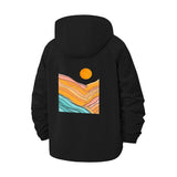 Abstract Landscape Unisex Full-Zip Printed Waterproof Hooded Windbreaker