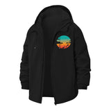 Tropical Sunset Unisex Full-Zip Printed Waterproof Hooded Windbreaker