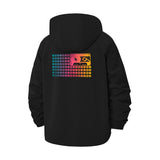 Retro Pixel Art Unisex Full-Zip Printed Waterproof Hooded Windbreaker