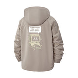 Retro Computer Humor Unisex Full-Zip Printed Waterproof Hooded Windbreaker