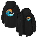 Abstract Swirl Unisex Full-Zip Printed Waterproof Hooded Windbreaker