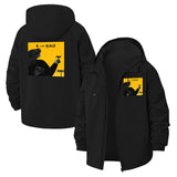 Alphabet Food Art Unisex Full-Zip Printed Waterproof Hooded Windbreaker