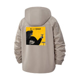 Alphabet Food Art Unisex Full-Zip Printed Waterproof Hooded Windbreaker