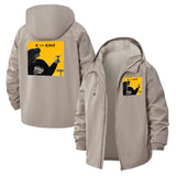 Alphabet Food Art Unisex Full-Zip Printed Waterproof Hooded Windbreaker