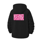 Abstract Floral Pattern Unisex Full-Zip Printed Waterproof Hooded Windbreaker