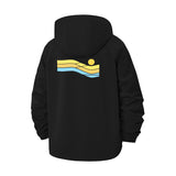 Abstract Sunrise Unisex Full-Zip Printed Waterproof Hooded Windbreaker