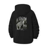Forest Tiger Unisex Full-Zip Printed Waterproof Hooded Windbreaker
