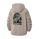 Forest Tiger Unisex Full-Zip Printed Waterproof Hooded Windbreaker