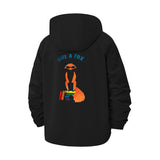 Fox Motif Unisex Full-Zip Printed Waterproof Hooded Windbreaker