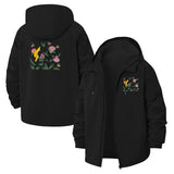 Botanical Fox Unisex Full-Zip Printed Waterproof Hooded Windbreaker