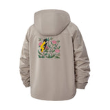 Botanical Fox Unisex Full-Zip Printed Waterproof Hooded Windbreaker