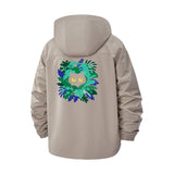 Hidden Cat in Jungle Unisex Full-Zip Printed Waterproof Hooded Windbreaker