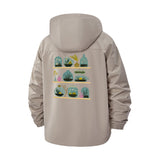Terrarium Garden Unisex Full-Zip Printed Waterproof Hooded Windbreaker
