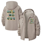 Terrarium Garden Unisex Full-Zip Printed Waterproof Hooded Windbreaker