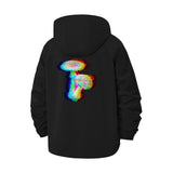 Glitch Mushroom Unisex Full-Zip Printed Waterproof Hooded Windbreaker