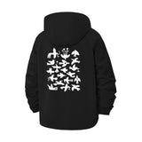 Abstract Animal Motifs Unisex Full-Zip Printed Waterproof Hooded Windbreaker