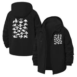 Abstract Animal Motifs Unisex Full-Zip Printed Waterproof Hooded Windbreaker