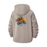 Tropical Sunset Unisex Full-Zip Printed Waterproof Hooded Windbreaker
