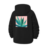 Agave Botanical Unisex Full-Zip Printed Waterproof Hooded Windbreaker