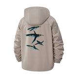 Penguin Diving Unisex Full-Zip Printed Waterproof Hooded Windbreaker