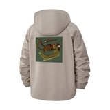 Playful Otter Art Unisex Full-Zip Printed Waterproof Hooded Windbreaker