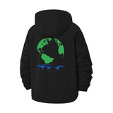Melting Earth Unisex Full-Zip Printed Waterproof Hooded Windbreaker