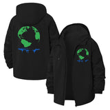 Melting Earth Unisex Full-Zip Printed Waterproof Hooded Windbreaker