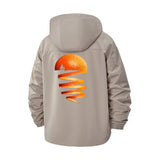 Spiral Sunset Unisex Full-Zip Printed Waterproof Hooded Windbreaker