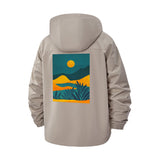 Desert Landscape Unisex Full-Zip Printed Waterproof Hooded Windbreaker