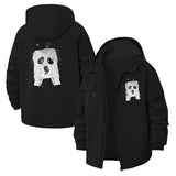 Ghost Face Bubble Print Unisex Full-Zip Printed Waterproof Hooded Windbreaker