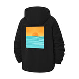 Modern Sunset Unisex Full-Zip Printed Waterproof Hooded Windbreaker