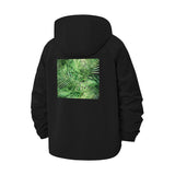 Tropical Palm Leaves Unisex Full-Zip Printed Waterproof Hooded Windbreaker