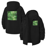Tropical Palm Leaves Unisex Full-Zip Printed Waterproof Hooded Windbreaker