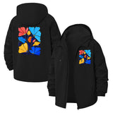 Bold Botanical Art Unisex Full-Zip Printed Waterproof Hooded Windbreaker