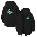 Earth Cartoon Unisex Full-Zip Printed Waterproof Hooded Windbreaker