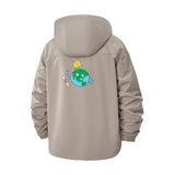 Earth Cartoon Unisex Full-Zip Printed Waterproof Hooded Windbreaker